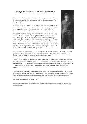 A preview of a PDF biography for Watkins, Thomas Lincoln